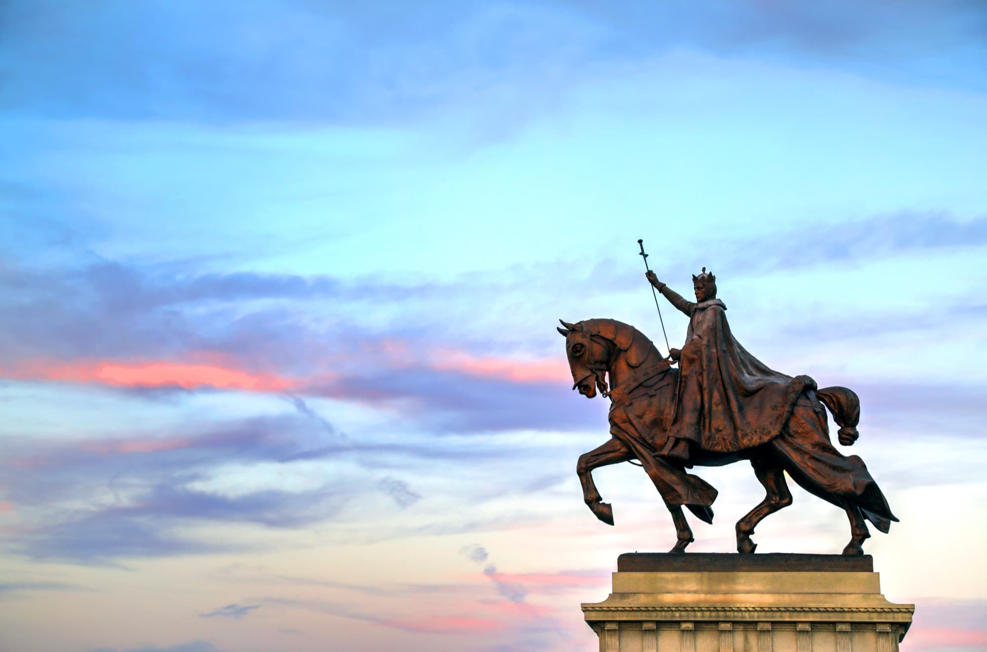 St. Louis Forest Park at sunset